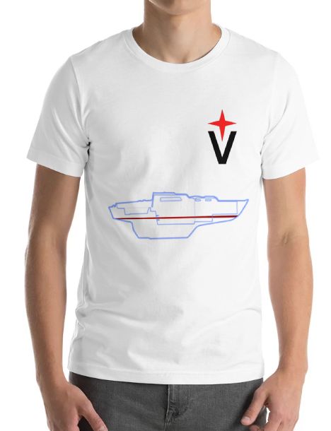 T-shirt: Albin Vega Outline (white)